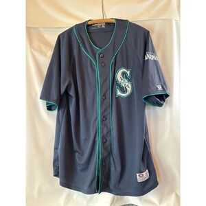 Mariners Genuine Merchandise Navy and Teal Men's Jersey
